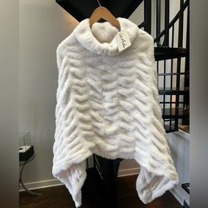 Brand New La Moda White Fur Cape